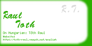 raul toth business card